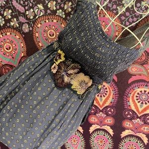 Free People Embroidered Tank Top Medium